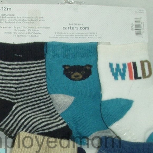 Boys Socks Crew Ankle Lot 14 pair Baby Infant Bear Wild Monster - Picture 10 of 14